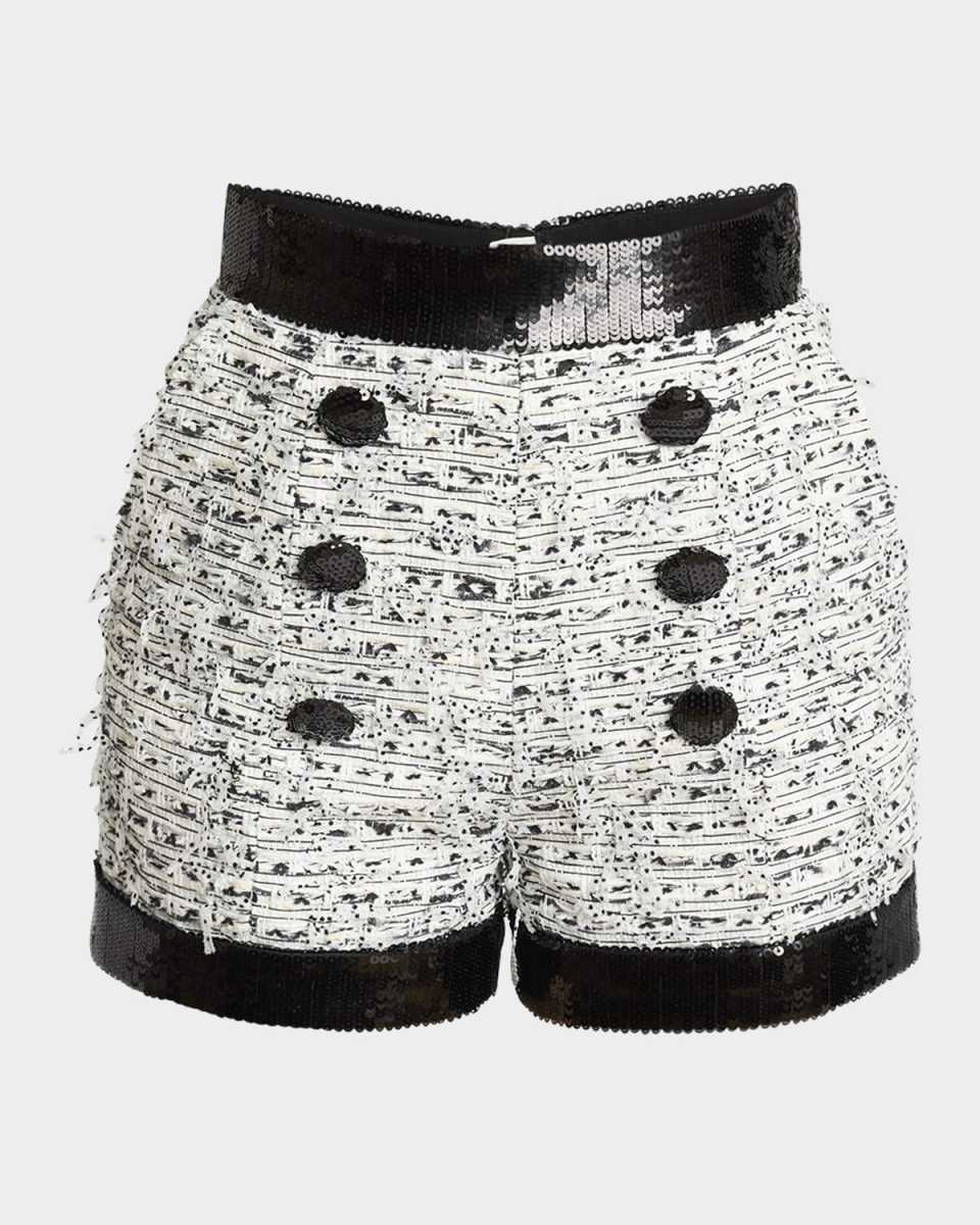 Tweed Sequined Shorts